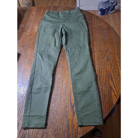 New Jr Medium 7/9 No Boundaries Olive Green Super High Rise Pants - Picture 1 of 3